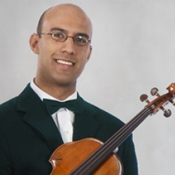 David Samuel in tux with viola